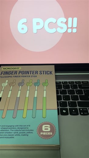 NOKOGMT - 6PCS Finger Pointer Stick for Classroom – Extendable Teacher Pointer Stick and Pointer Finger Tool – Colorful Hand Pointer Stick for Presentations – Telescopic Pointer Stick for Kids and Adults – Classroom Essentials #stockingstufferideas #fidgetspinner #teachergifts #creativeaccessories #schoolproducts #newselfiestick #christmasstockingstuffer #teachertools #fidgetpen #highlighterstick