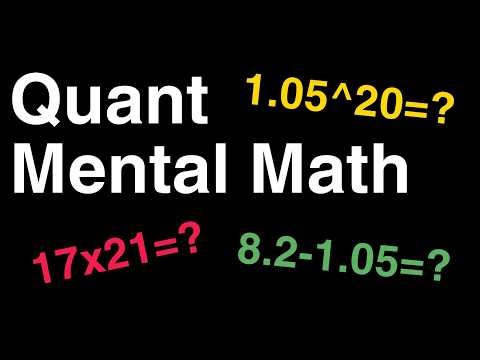 Quant Mental Math Training