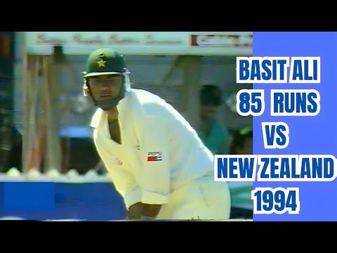 Basit Ali | Fine Innings 85 Runs | Pakistan vs New Zealand 1994 | Test Cricket Series |