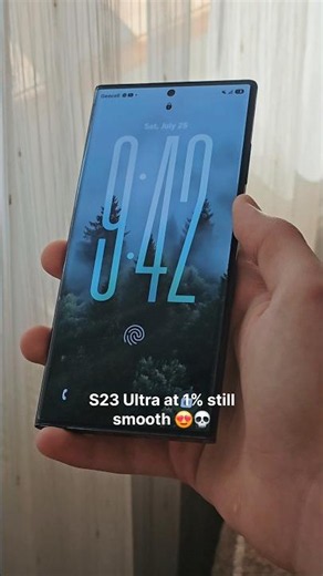 S23 Ultra at 1% Battery. Still Smooth 😍💀