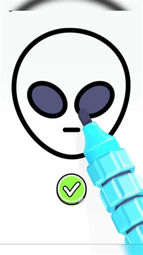 Alien 👽 Face Digital Art Work 💪#art #drawing #painting #shorts #viral #alien