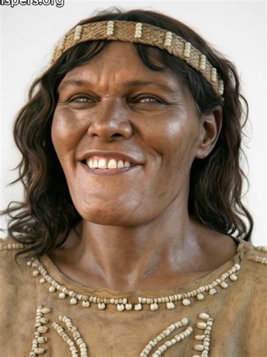 Facial reconstruction of a 43,000-year-old woman from the Czech Republic. Her remains represent an early phase of a culture such as the Initial Upper Paleolithic (IUP). The IUP is recognized as one of the earliest modern human cultures in Europe. The Zlaty kun individual is notable not only as one of the oldest anatomically modern humans to have her genome successfully sequenced, but also because her DNA represents a lineage that is basal to, and predates, the later genetic split between East an
