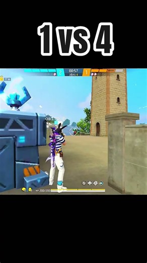 bunny 1 vs 4 cs rank gameplay 😅 #shorts #ytshorts