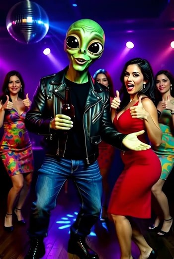 Alien Dancing in Nightclub with Sexy Women #aliens #funny #aliencomedy #alien #comedy #funnyvideos
