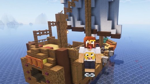 这才是MC海战完全体！能开船，能开炮，能抢船！等待多年的瓦尔基里海盗船模组终于来了！_哔哩哔哩bilibili_我的世界