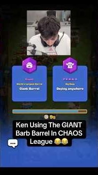 Ken Using GIANT Barb Barrel In CHAOS League 😂 ‪@kenforrest‬ #clashroyale #crl #chaos #kfcclash #ken