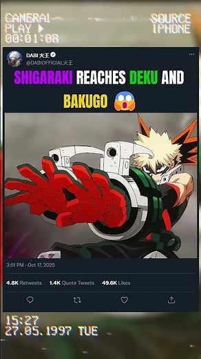 SHIGARAKI REACHES DEKU AND BAKUGO 😱 | #animeedit #myheroacademia