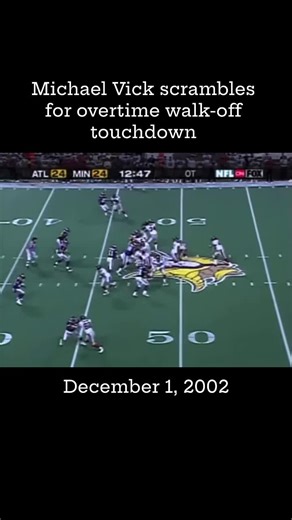 OTD in Sports Highlights on Instagram: "On this day in sports history (December 1, 2002), Michael Vick scrambled for a 46-yard touchdown to walk the game off for the Falcons. The Falcons would beat the Vikings by a score of 30-24, thanks to Vick. @mikevick #nfl #highlights #falcons #vikings #michaelvick All video content is owned by the NFL. If you like this video, please give me a follow."