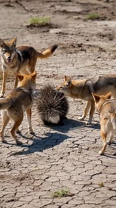 849K views · 2.7K reactions | A small porcupine protects its baby from a vicious pack of coyotes. #animals #wildlife | Laugh, Cry and Smile | Facebook