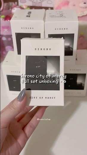 hirono city of mercy full set unboxing 🤍#hirono#popmart#blindbox#aesthetic#kawaii#asmr#unboxing#fyp