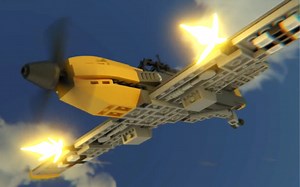【CG动画】「乐高二战」用乐高CG模型演绎一场不列颠上空的狗斗（喷火式战斗机 vs 梅赛施密特BF-109）