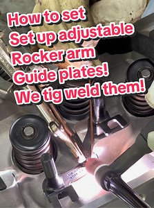 I’ll show you how I deal with adjustable guide plates to get the geometry right for the rocker arms and push rods and how I tig weld these. #highperformance #cylinderheads #enginebuild | Doug Ray