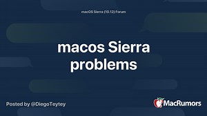 macos Sierra problems