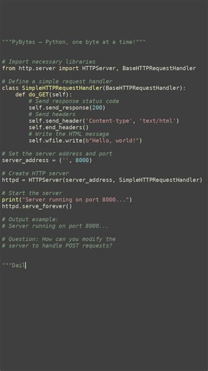 simple web server #python #showcase