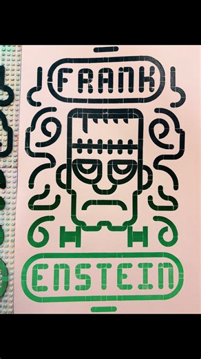 A new print for 2026. Frankenstein. I’ve always had an affinity for this corpse of a monster. #lego #artteacher #printmaking #artlesson #legoart