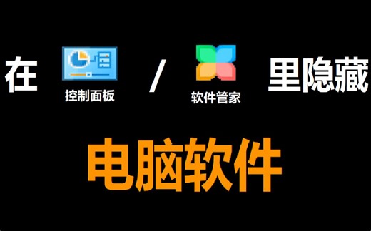 在控制面板/软件管家中隐藏软件