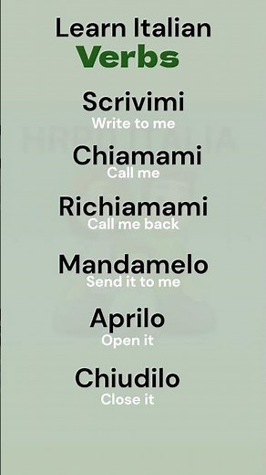 learn italian Verbs | Easy way to learn Italian | Italian lesson For beginners #learnitalian