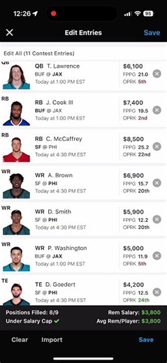 NFL draftkings wildcard millionaire maker final picks