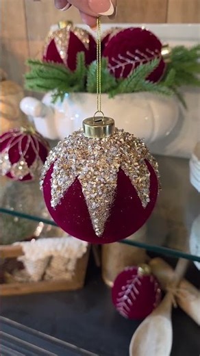 Bougie Velvet Christmas Ball Ornaments #christmasdecorations #amazoninfluencer