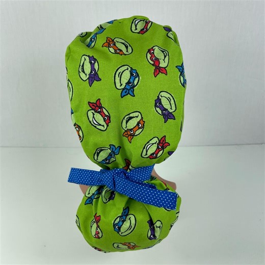 Ponytail Scrub Cap Ninja Turtles Surgical Scrub Hat for Women Childrens Cartoon Characters Satin Lined Option - Etsy
