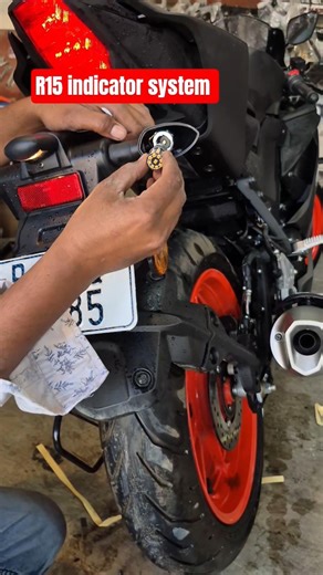 r15 bike indicator hazard flasher installation #shots #viral #r15 #indicators