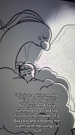 She’s called The Humming Pokemon for a reason. The kids name is Ejiro, the Altaria followed him home and basically helped raise him and his sister. #pokemon #pokemontiktok #pokemoncommunity #art #artist #artwork #oc #ocart #ocartist #pokemonoc #pokemonartist