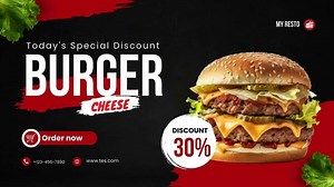 Download Animated intro video for burger promotion for free