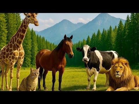 Cute Animal Sounds Compilation | Lion, Giraffe, Horse, Cow, Sheep and More