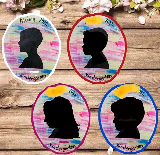 Super cute and adorable Silhouette Portrait craft for preschool and kindergarten! Doing these Silhouettes was super easy and fun! They turned out beautifully 👇❤️👇 | Zippi Kids Corner