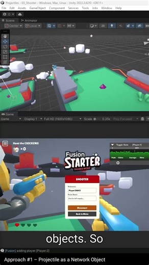 The Right Way to Do Projectiles in Multiplayer #gamedev #games #multiplayer #unity #fps #shorts