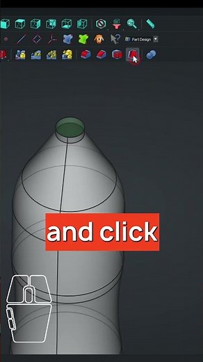 💧 Design A Threaded Water Bottle 3D Model - FreeCAD Fasteners - Plastic Bottle 3D Model | #Shorts