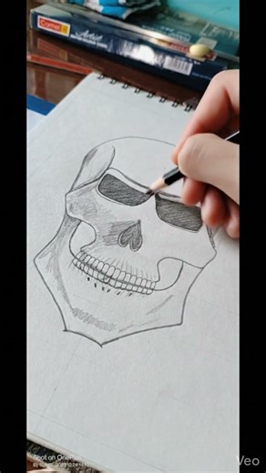 Sketching a Skull 💀 sketch of a human skull