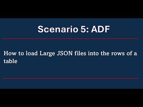 How to load Large JSON files into the rows of a table in ADF