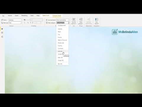 Setting Geographic Data Categories in Microsoft Power BI Q&A