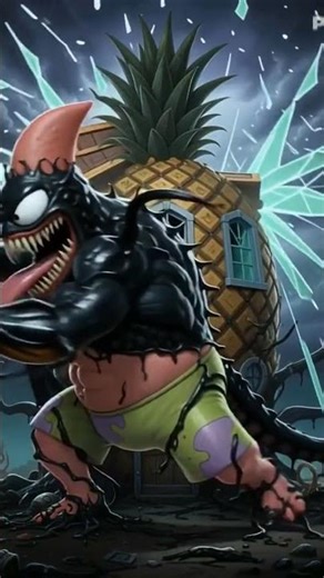 Patrick x venom raging ☠️😱 #scary #patrick #venom #animation #cartoon #foryoupage