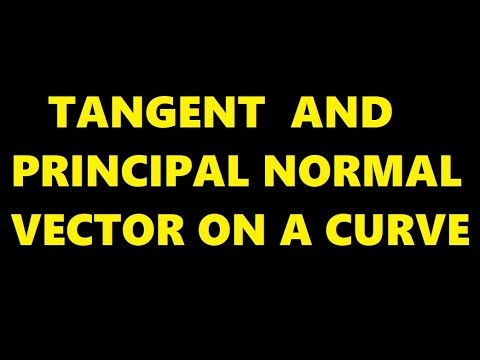 HOW TO FIND UNIT TANGENT AND PRINCIPAL NORMAL VECTOR