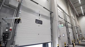 Inside the warehouse, opening loading dock.