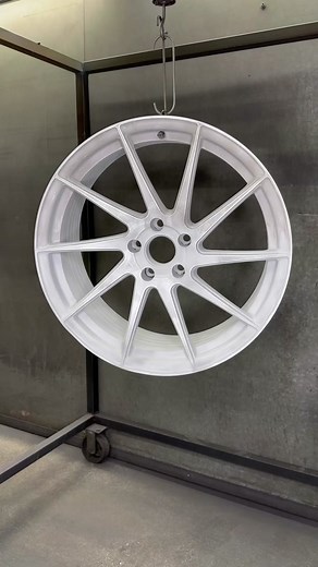 More testing with our Electron E-Coat Master system from @Right Now Powder in this sample wheel with two tone and glowing powder. #InnovateToDominate #reels #viral #trending #powdercoat #powdercoating #powdercoatedwheels #coatingsbycoates
