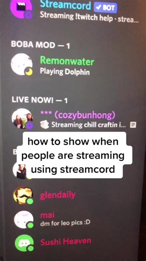 how to show when ppl are live on your #discord server! #discordtips #streamcord #twitchadvice #twitchaffiliate #streamertips #streamtips