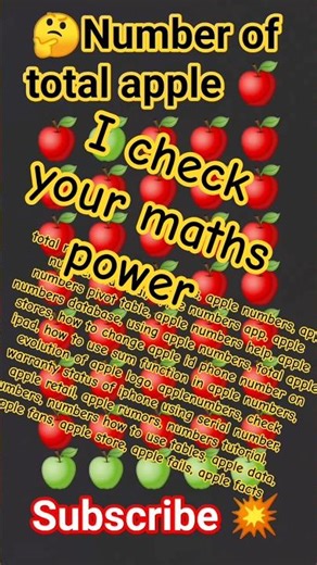 number of total apple 🍎 subscribe #studynestx #shorts