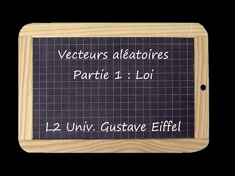 Vecteurs aléatoires 1 : Lois