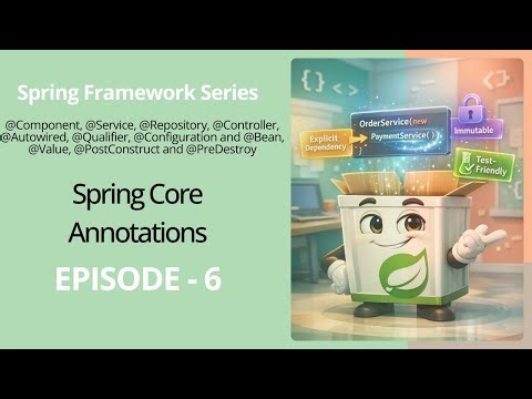 Spring Core Annotations | How Spring Actually Thinks | @Component, @Autowired, @Bean | Episode - 6
