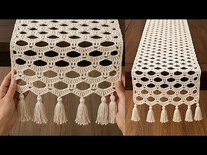 I Created this Unique Crochet Table Runner👌 Super Easy Pattern Tutorial For Beginners 😍✅