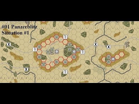 #01 PanzerBlitz Situation #1 by Avalon Hill