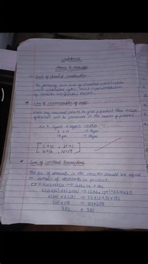 Science | Chapter 3 | Atoms and molecules | Notes | Science chapter 3 class 9th | Class 9th |