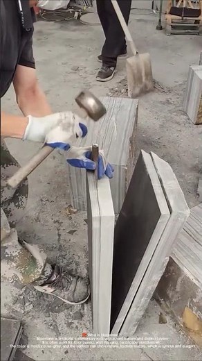 Traditional stonemasonry skills: This is how bluestone slabs are split!