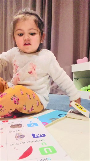 Learning Nepali Barnamala with Prisha