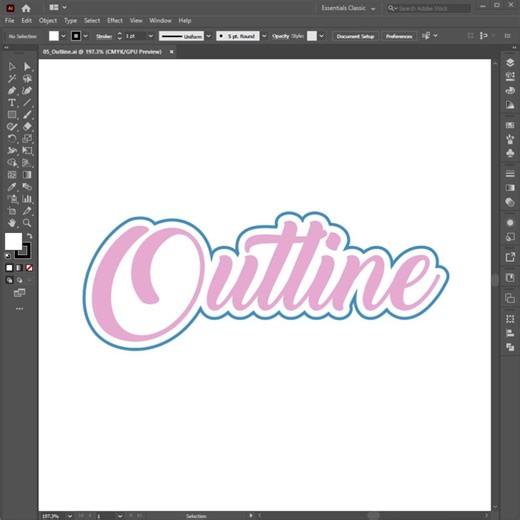 adobe illustrator graphic design tutorial for beginners | outline path #PrintSignal