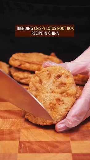 20K views · 158 reactions | 461_How to make crispy lotus root box #foodtiktok #Recipe #cooking #chinesefood | Street Food The World | Facebook
