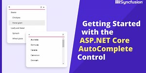 Getting Started with the ASP.NET Core AutoComplete Control